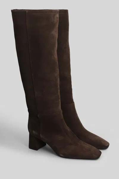 Fabio Rusconi High Heels Boots In Brown Suede In Brown