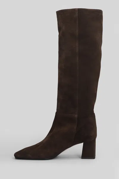Fabio Rusconi High Heels Boots In Brown Suede In Brown