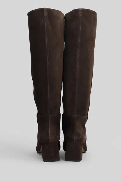 Fabio Rusconi High Heels Boots In Brown Suede In Brown