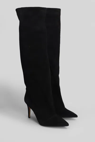 Fabio Rusconi High Heels Boots In Black Suede In Black