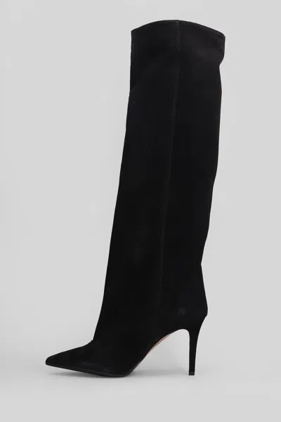 Fabio Rusconi High Heels Boots In Black Suede In Black