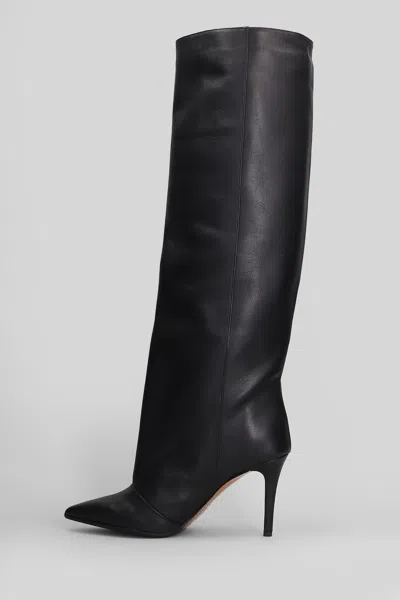 Fabio Rusconi High Heels Boots In Black Leather In Black