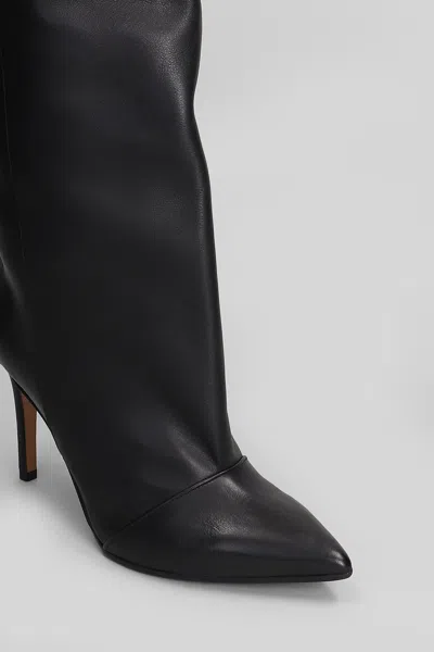 Fabio Rusconi High Heels Boots In Black Leather In Black