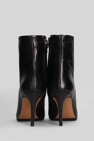 Fabio Rusconi High Heels Ankle Boots In Black Leather In Black