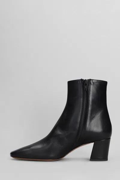 Fabio Rusconi High Heels Ankle Boots In Black Leather In Black