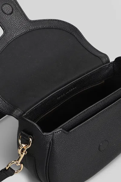 Marc Jacobs The Large Saddle Shoulder Bag In Black Leather In Black
