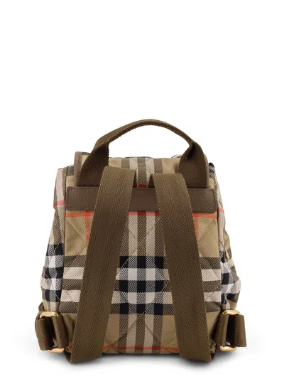 Burberry Mini Horseshoe Quilted Check Backpack In Neutral