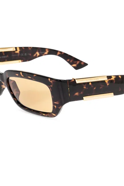 Bottega Veneta Dash Rectangular Sunglasses In Brown