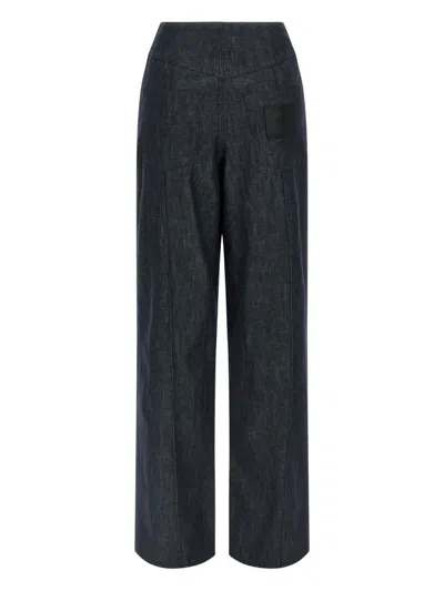 Fendi Women Cotton Wide-leg Trousers In Multi