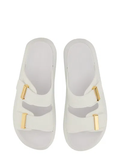 Alexander Mcqueen Oversize Hybrid Sandal In White