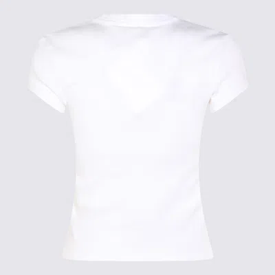 Alexander Wang Crystal Hotfix Logo Cotton Baby T-shirt Clothing In White