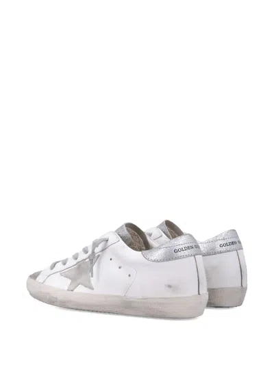 Golden Goose Super-star Leather Sneakers In Metallic