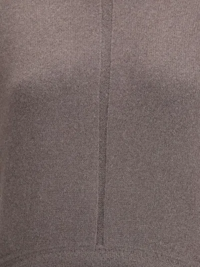 Rick Owens Concordians Round Neck Sweater In Brown