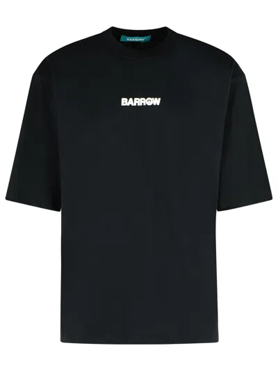 Barrow Black Cotton T-shirt In Black