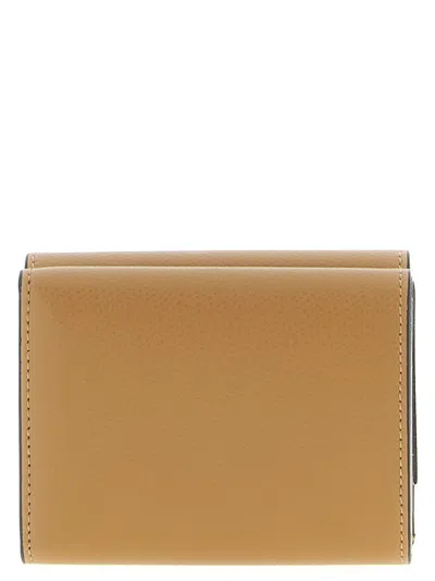 Fendi Mini Tri-fold Ff Diamonds Wallet In Brown