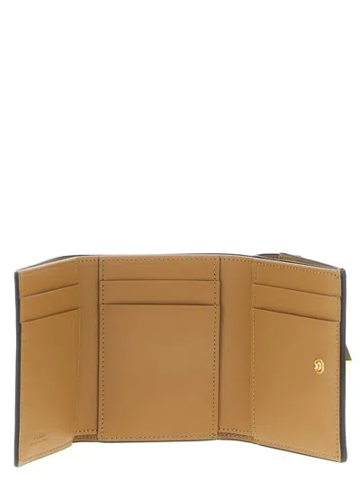 Fendi Mini Tri-fold Ff Diamonds Wallet In Brown