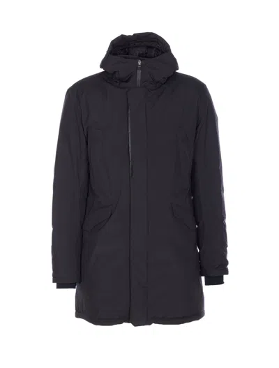 Herno Blue Padded Parka In Blue