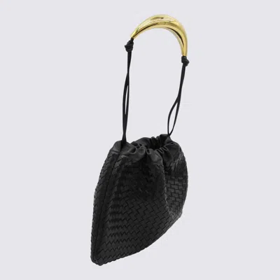 Bottega Veneta Black Leather Pouch In Black