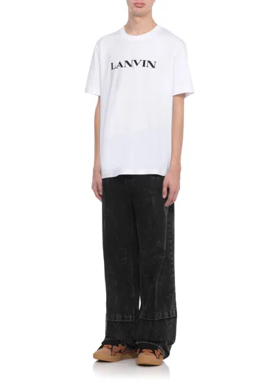 Lanvin Logo Print T-shirt In White
