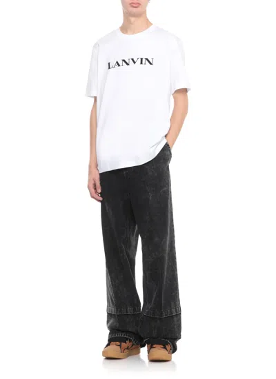 Lanvin Logo Print T-shirt In White