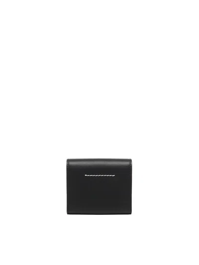 Mm6 Maison Margiela Numeric Logo Wallet In Black