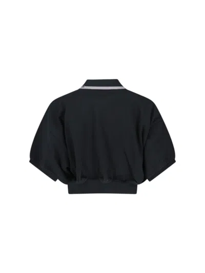 Alexander Wang Logo Polo Shirt In Black