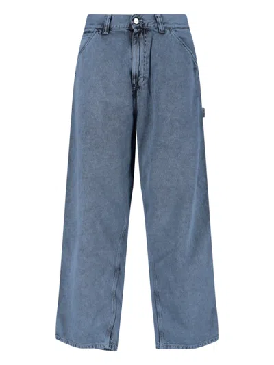 Carhartt Og Single Knee Wide-leg Jeans In Blue