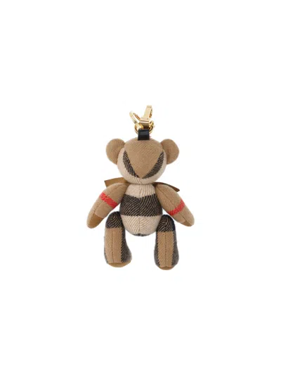 Burberry Thomas Teddy Bear Keyring Charm In Multi