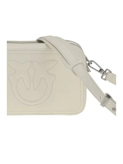 Pinko Carrie Shoulder Bag In Neutral