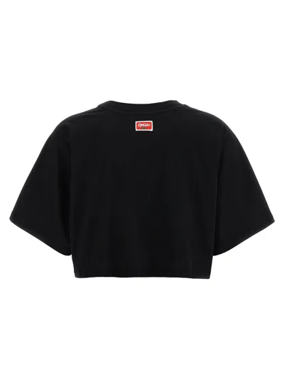 Kenzo Futura Cropped T-shirt In Black