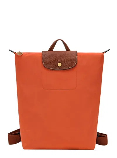 Longchamp M Le Pliage Backpack In Orange