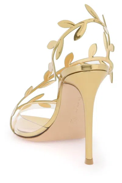 Gianvito Rossi Flavia Leaf Motif Pointed-toe Sandals In Multi