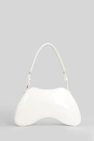 Diesel Play Shoulder Shoulder Bag In White Leather In White