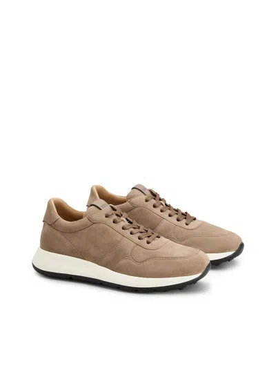 Tod's Suede Sneakers In Beige