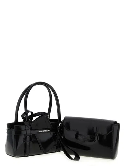 Dsquared2 Twin Mini Handbag In Black