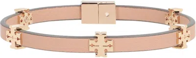 Tory Burch Eleanor Vegan Leather Bracelet In Neutral