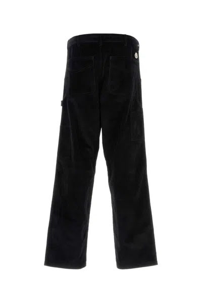 Moncler Corduroy Trousers With Pockets And Loops In Black