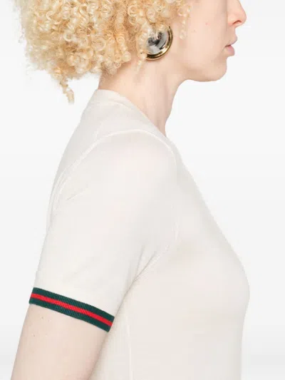 Gucci Cashmere And Silk Top In White