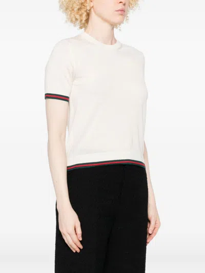 Gucci Cashmere And Silk Top In White