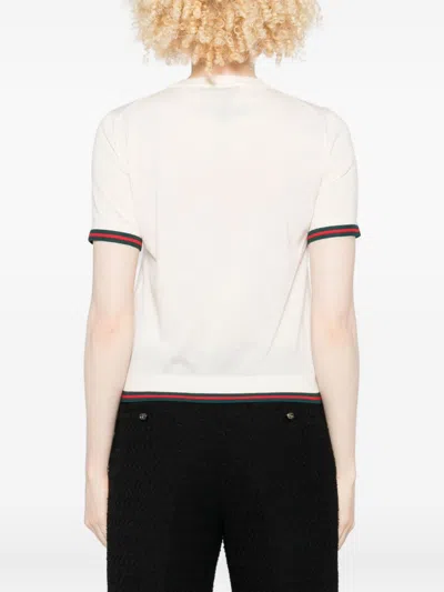 Gucci Cashmere And Silk Top In White