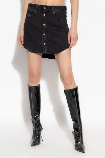 Diesel Denim Skirt `de-ard` In Black