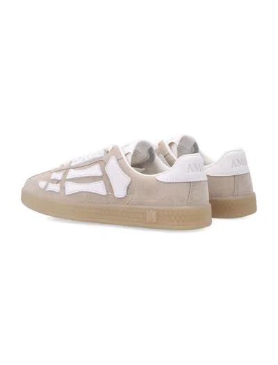 Amiri Pacific Bones Low-top Sneakers With Rubber Sole In Neutral