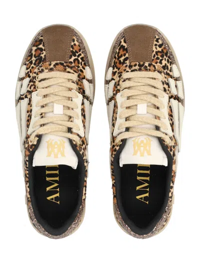 Amiri Leopard Pacific Bones Low-top Womans Sneakers In Animal Print