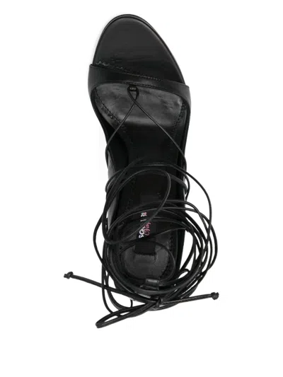 Dsquared2 Open Toe Heeled Sandals For Summer In Black