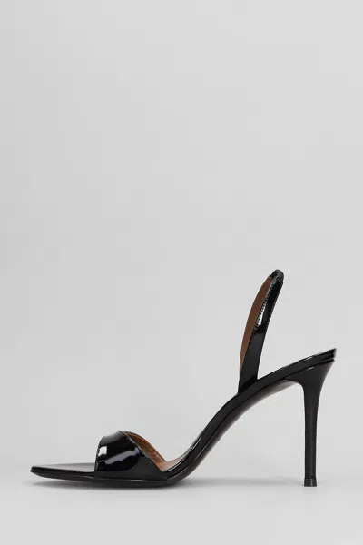 Giuseppe Zanotti Sandals In Black Patent Leather In Black