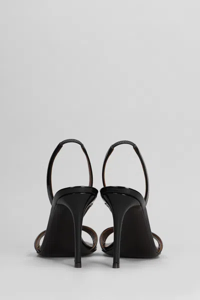 Giuseppe Zanotti Sandals In Black Patent Leather In Black