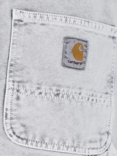 Carhartt Straight Trousers With Pockets And Belt Loops In Gray