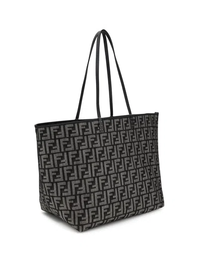 Fendi Women Roll Large Shopper Bag With All-over Ff Motif In Multi