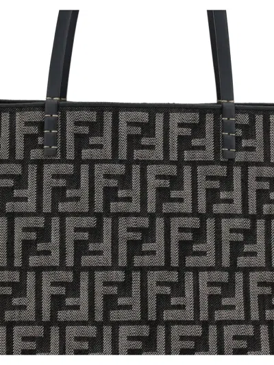 Fendi Women Roll Large Shopper Bag With All-over Ff Motif In Multi