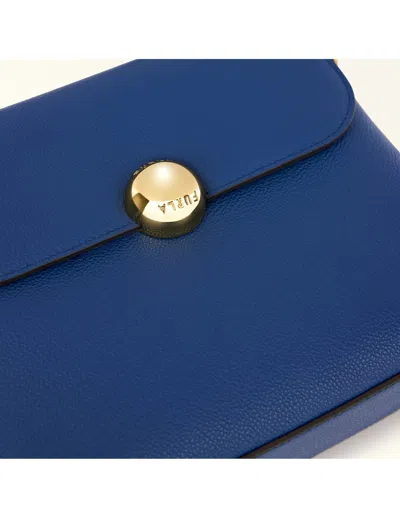 Furla Moonlight S Leather Handbag, Indigo Color In Purple